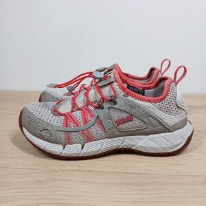 Teva Sneakers Women's 7 Gray Red Lightweight Mesh Outdoor Lace-Up Athletic
